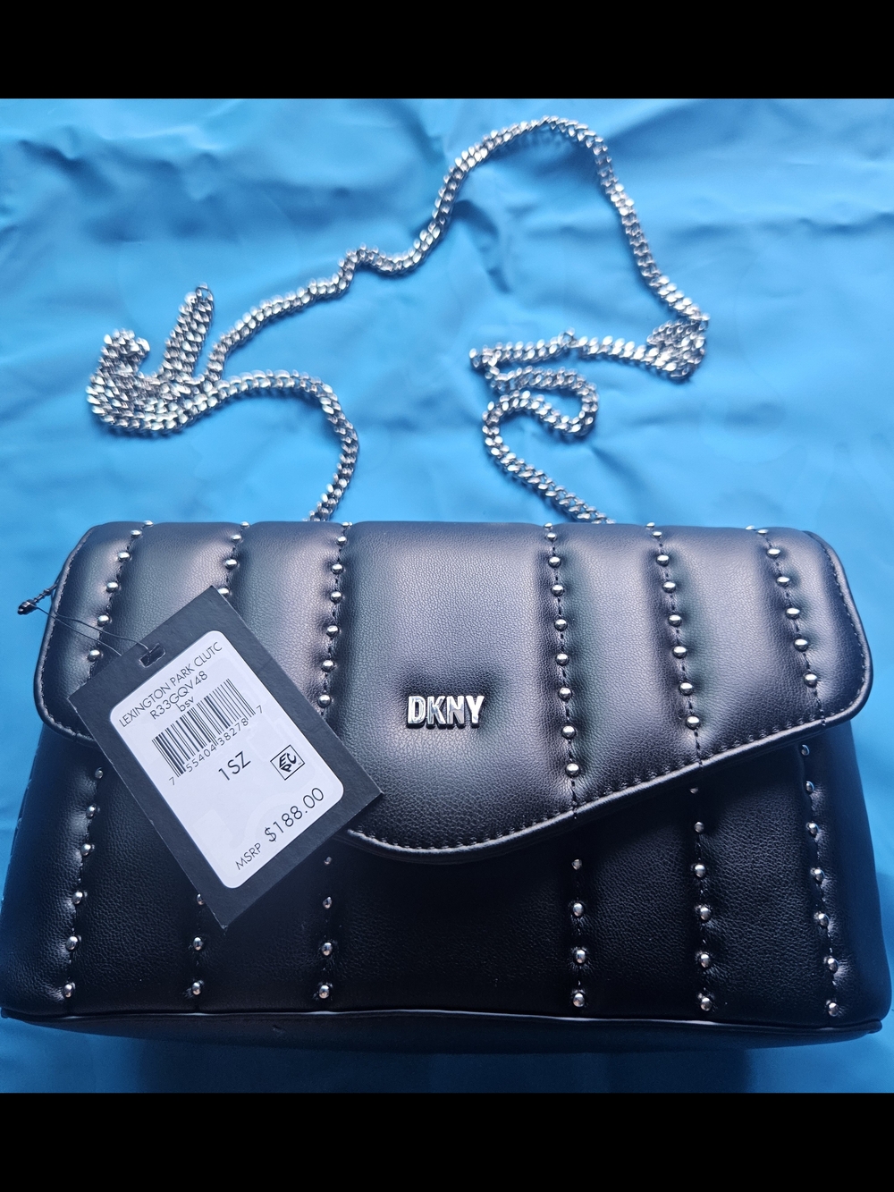 DKNY Black Quilted Chain Shoulder Bag